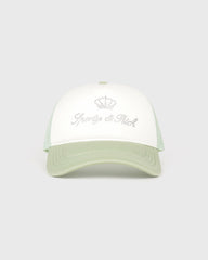Juicy Crown Trucker Hat - White/Sage Sporty & Rich Sale