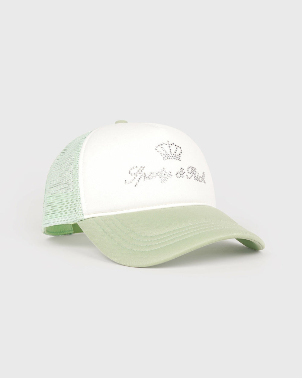 Juicy Crown Trucker Hat - White/Sage Sporty & Rich Sale