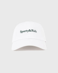 Serif Logo Hat - White/Forest Sporty & Rich Outlet