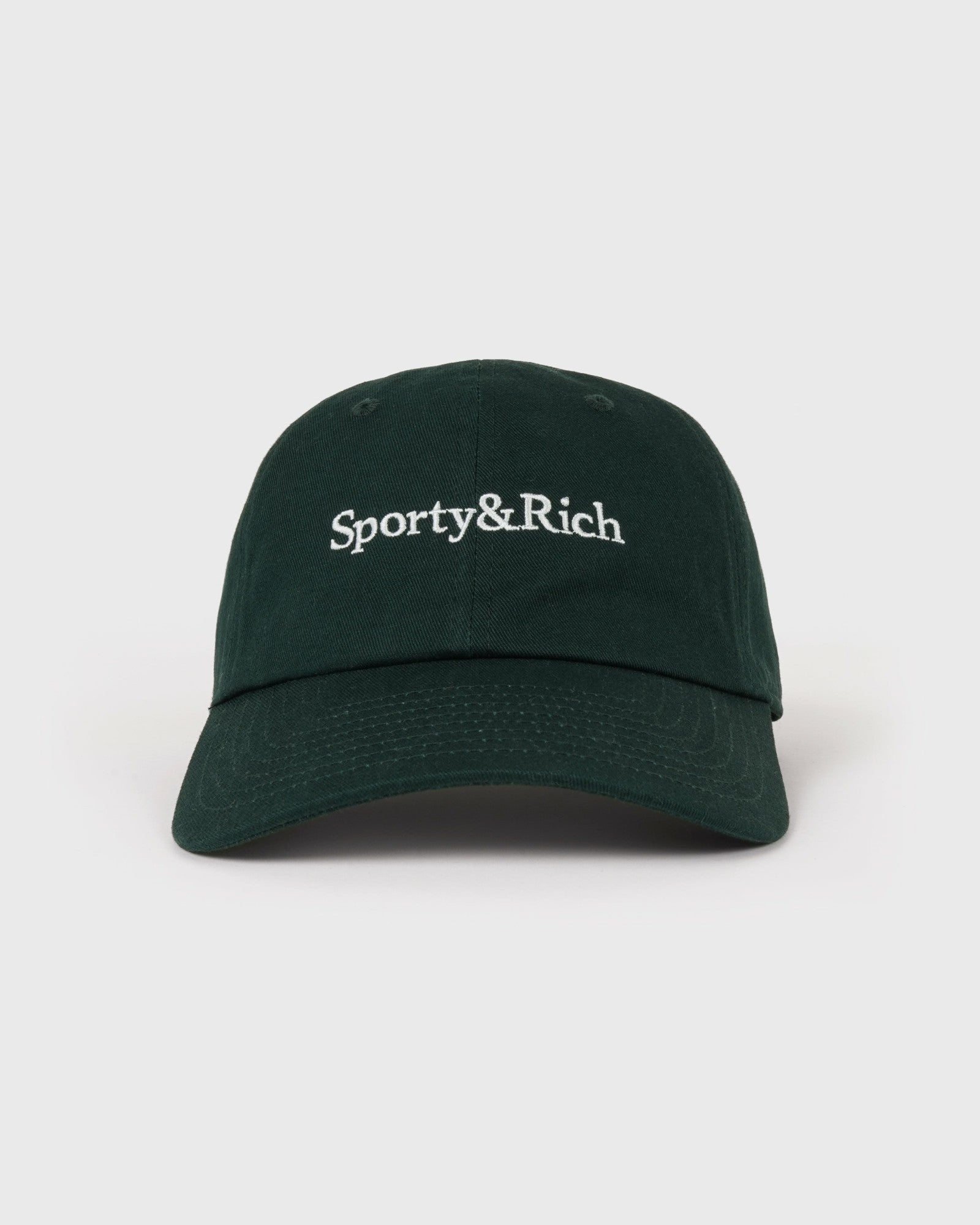 Serif Logo Hat - Forest/White Sporty & Rich US