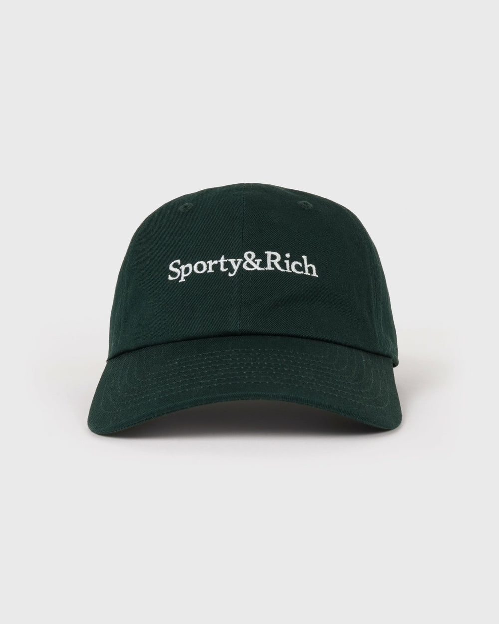 Serif Logo Hat - Forest/White Sporty & Rich US