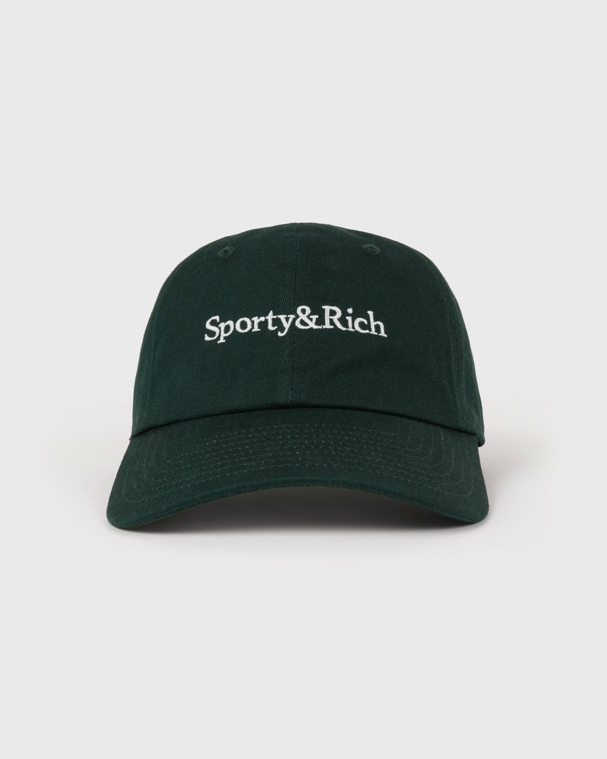 Serif Logo Hat - Forest/White Sporty & Rich US