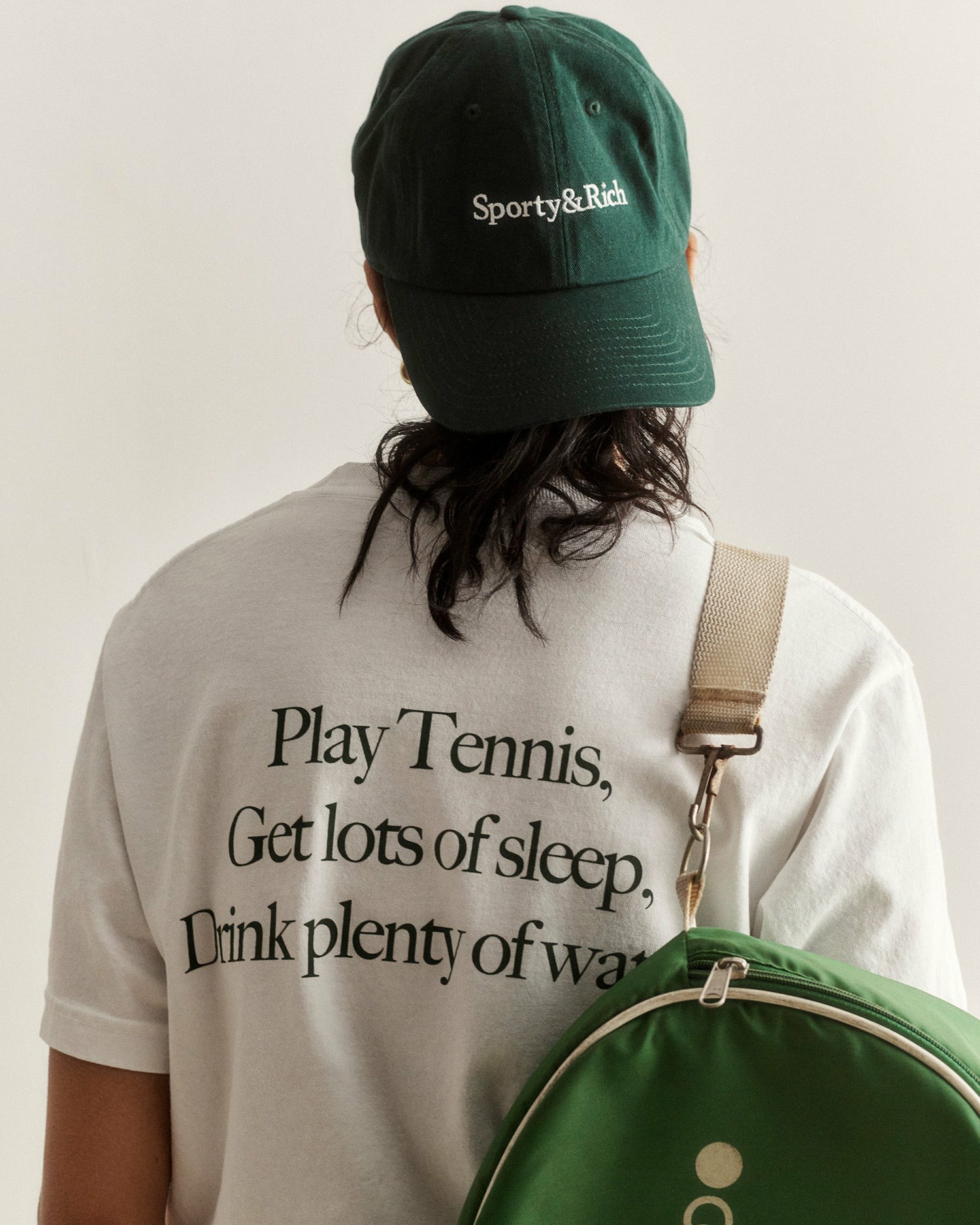Serif Logo Hat - Forest/White Sporty & Rich US