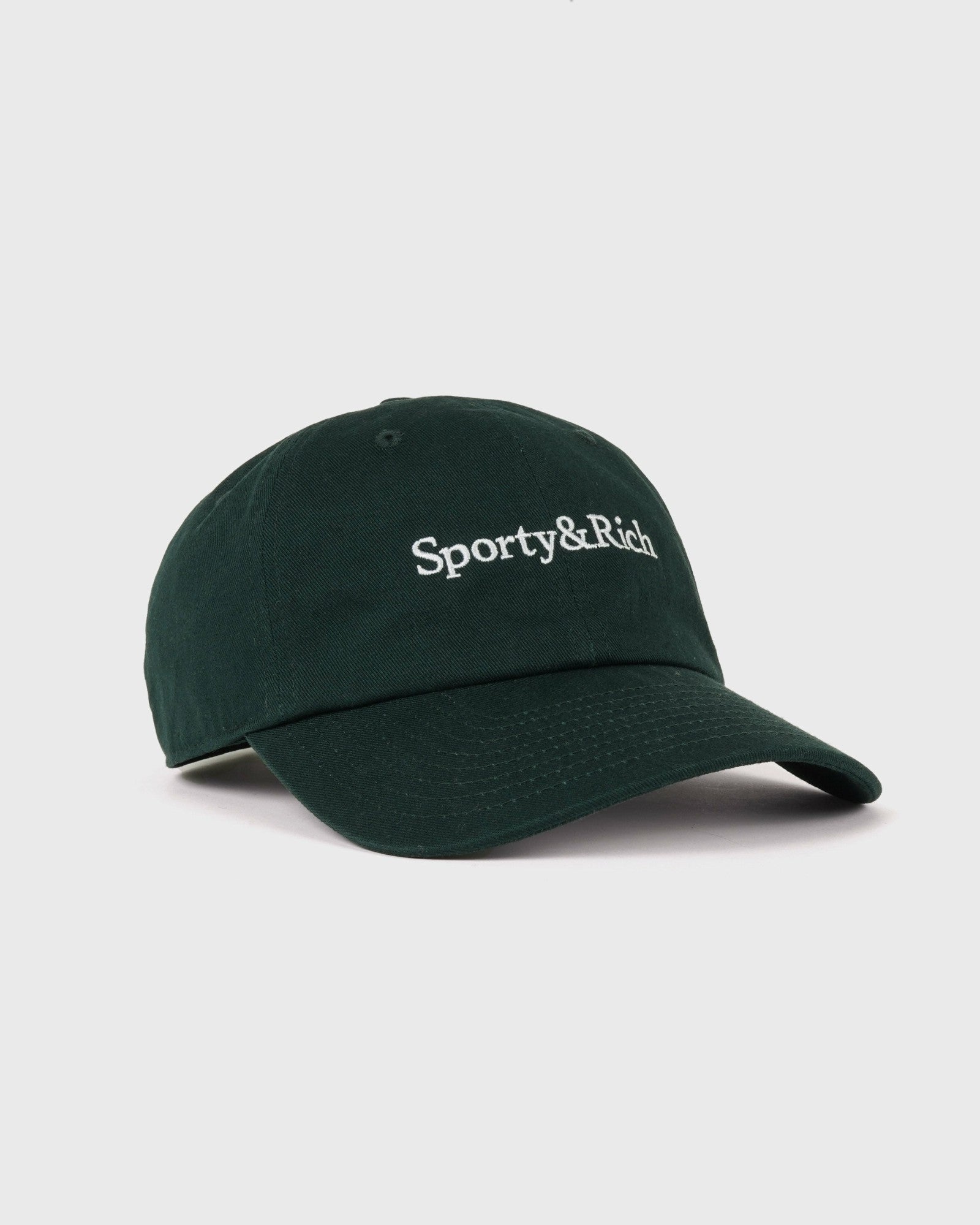 Serif Logo Hat - Forest/White Sporty & Rich US