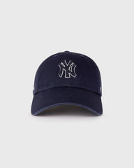 Yankees Serif Outline Hat - Navy/White Sporty & Rich For Sale