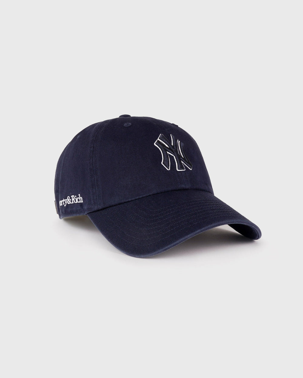 Yankees Serif Outline Hat - Navy/White Sporty & Rich For Sale