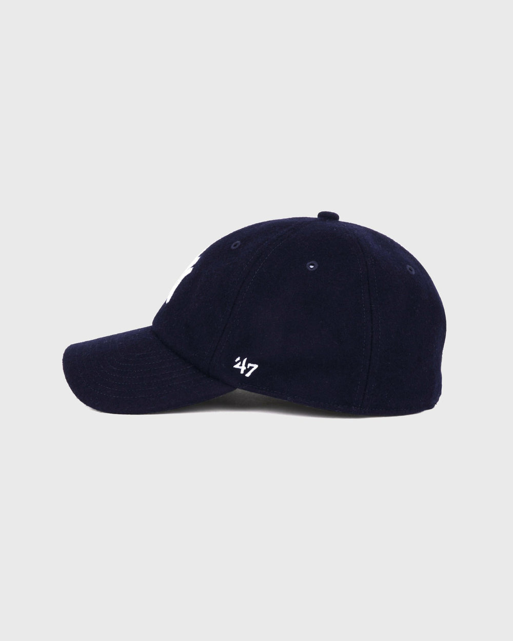 Yankees Serif Wool Hat - Navy/White Sporty & Rich Outlet