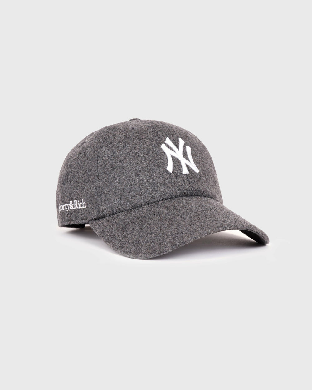 Yankees Serif Wool Hat - Dark Grey/White Sporty & Rich US