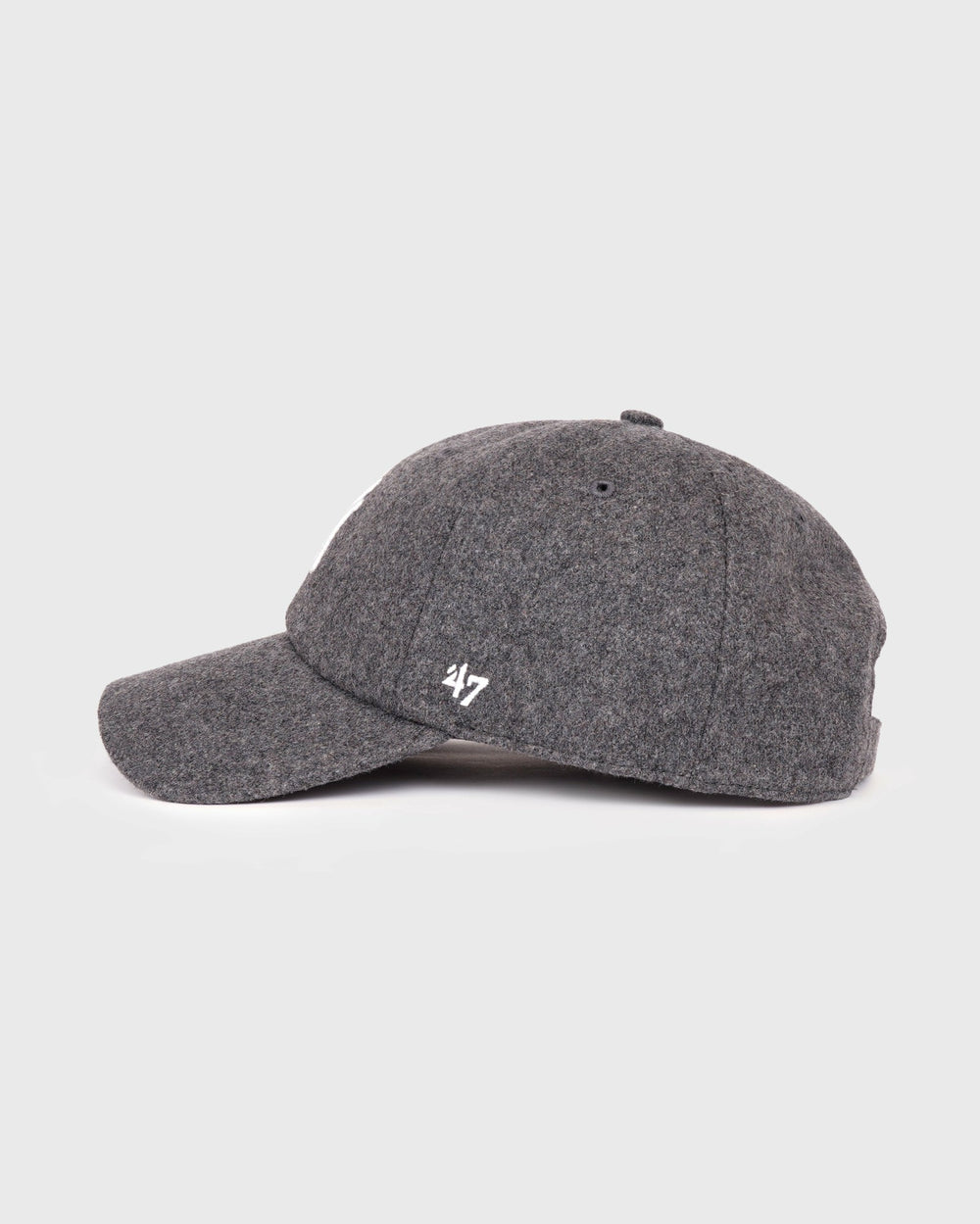 Yankees Serif Wool Hat - Dark Grey/White Sporty & Rich US
