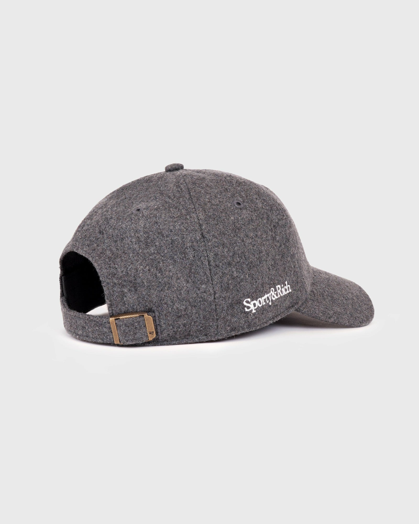 Yankees Serif Wool Hat - Dark Grey/White Sporty & Rich US