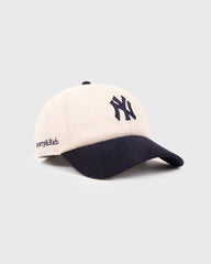 Yankees Serif Wool Hat - Ecru/Navy Sporty & Rich Sale