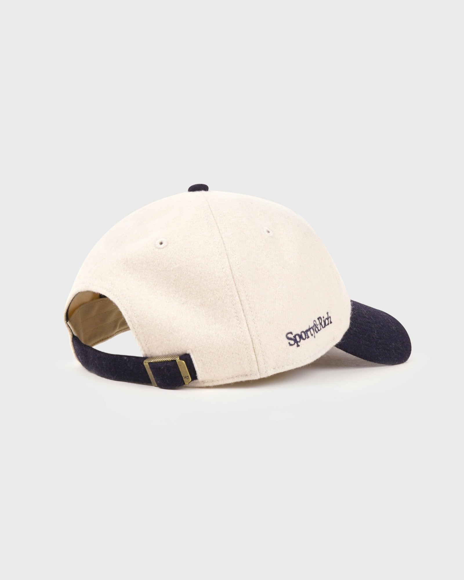 Yankees Serif Wool Hat - Ecru/Navy Sporty & Rich Sale