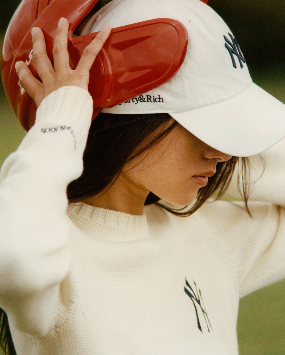 Yankees Serif Hat - White/Navy Sporty & Rich Online