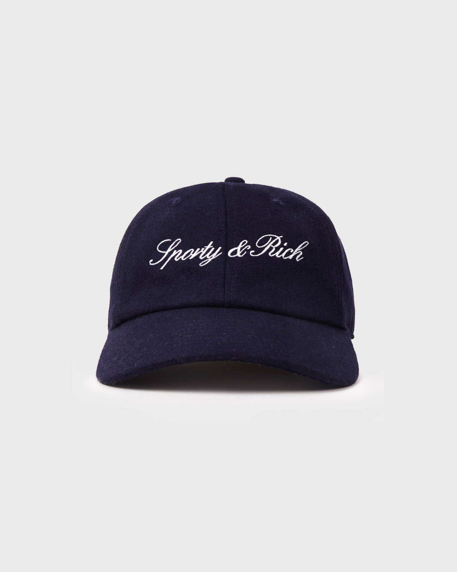 Signature Logo Wool Hat - Dark Navy Sporty & Rich Discount