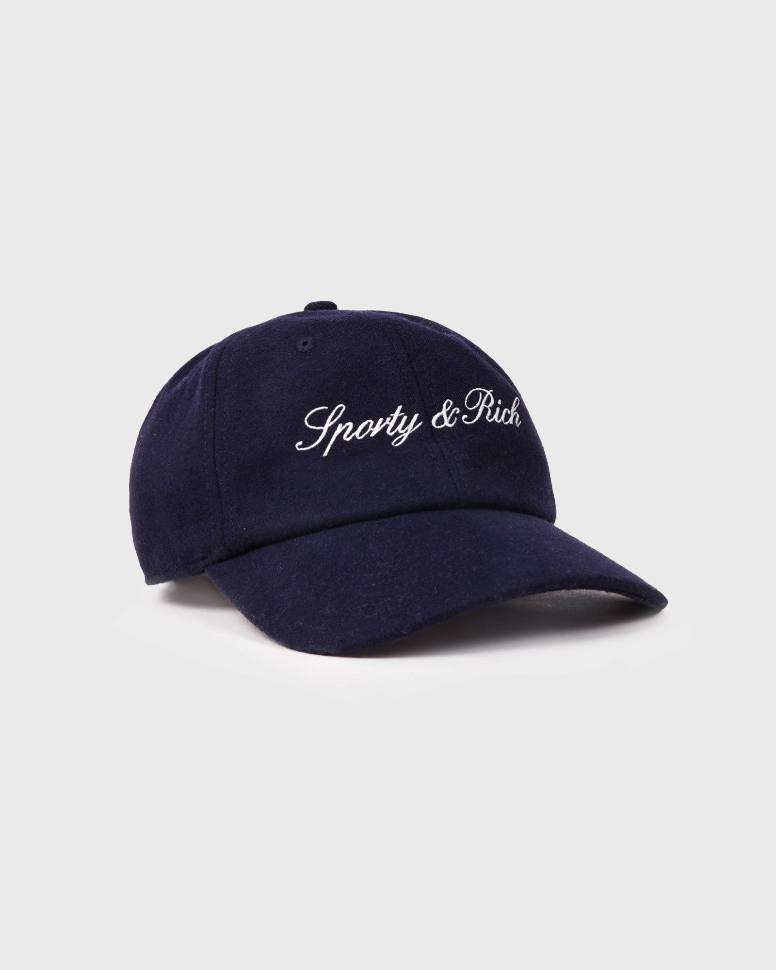 Signature Logo Wool Hat - Dark Navy Sporty & Rich Discount