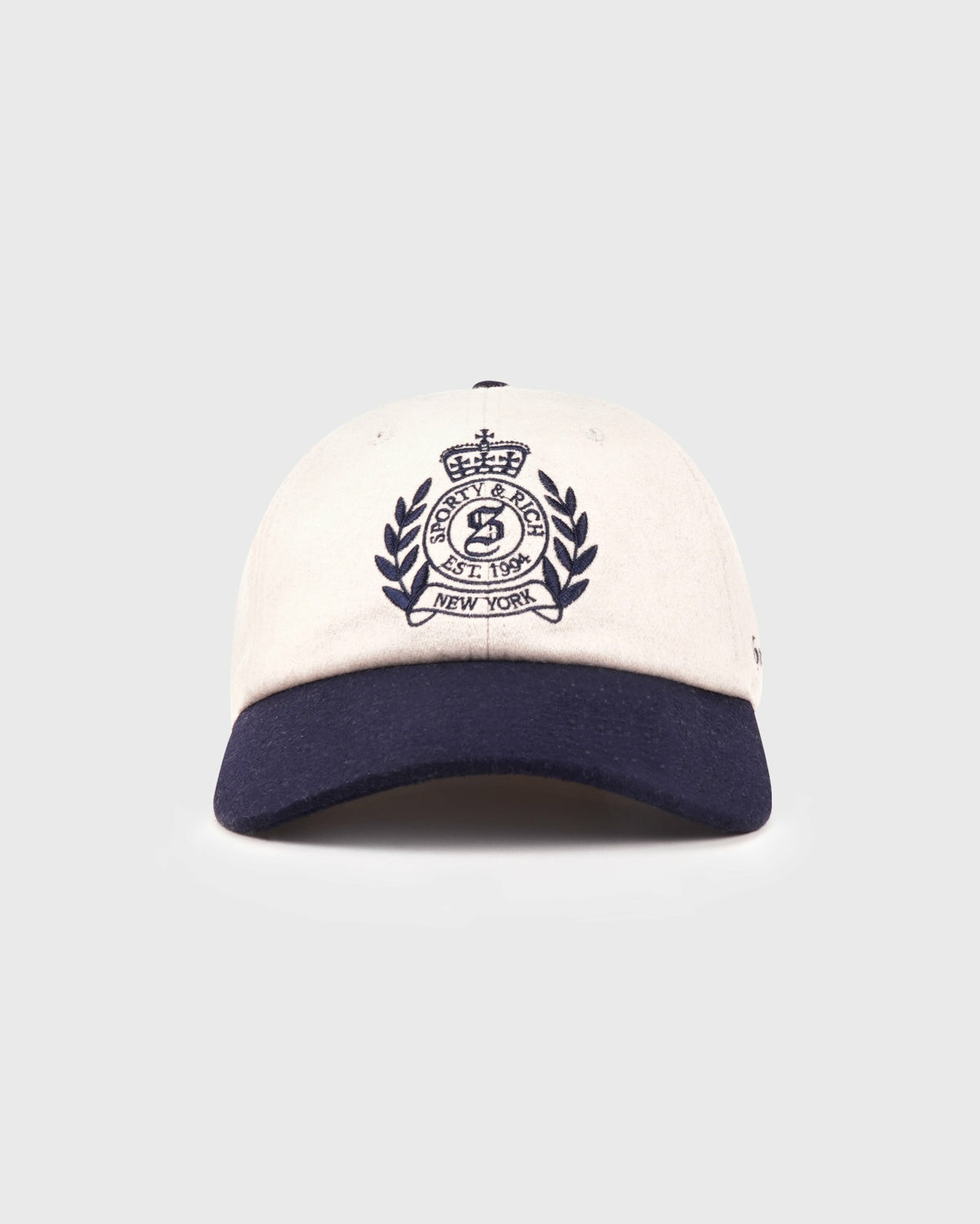 NY Crest Wool Hat - Ecru/Navy Sporty & Rich Discount