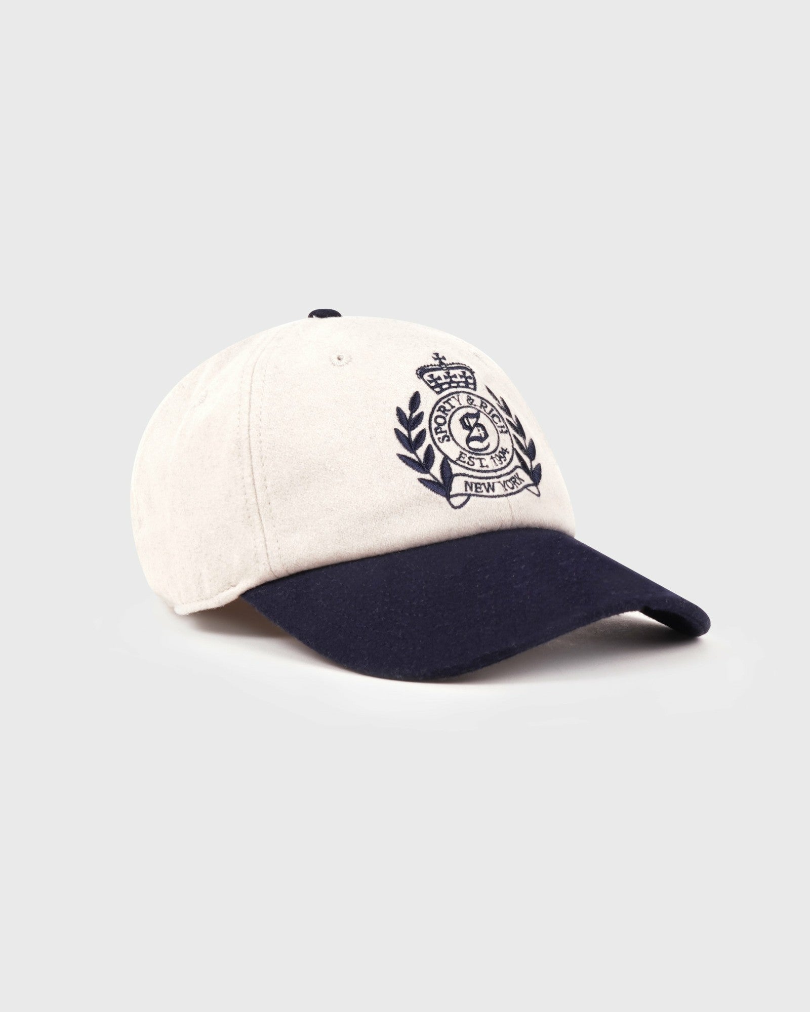 NY Crest Wool Hat - Ecru/Navy Sporty & Rich Discount
