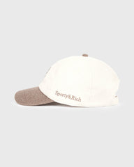 NY Crest Wool Hat - Ecru/Toffee Sporty & Rich For Sale