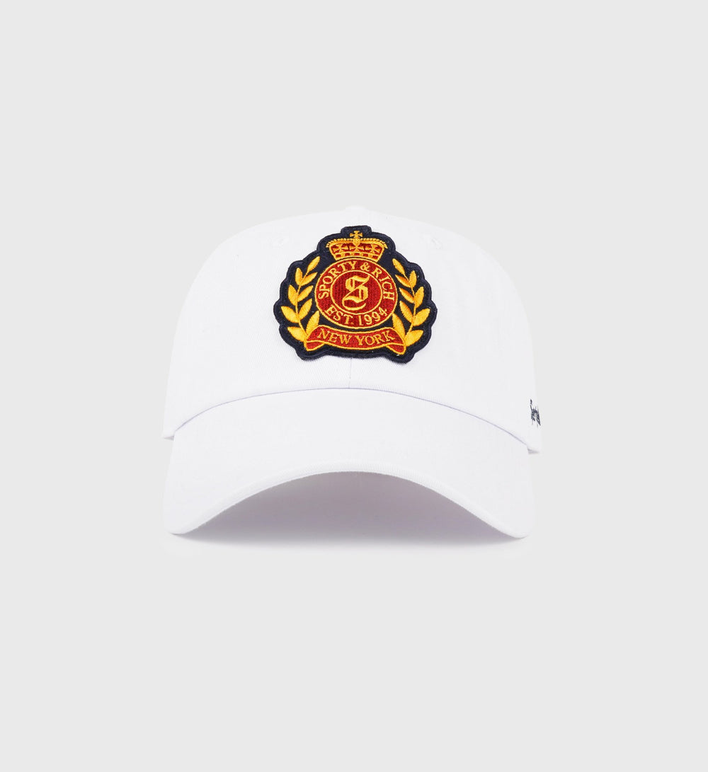 NY Crest Hat - White Sporty & Rich US
