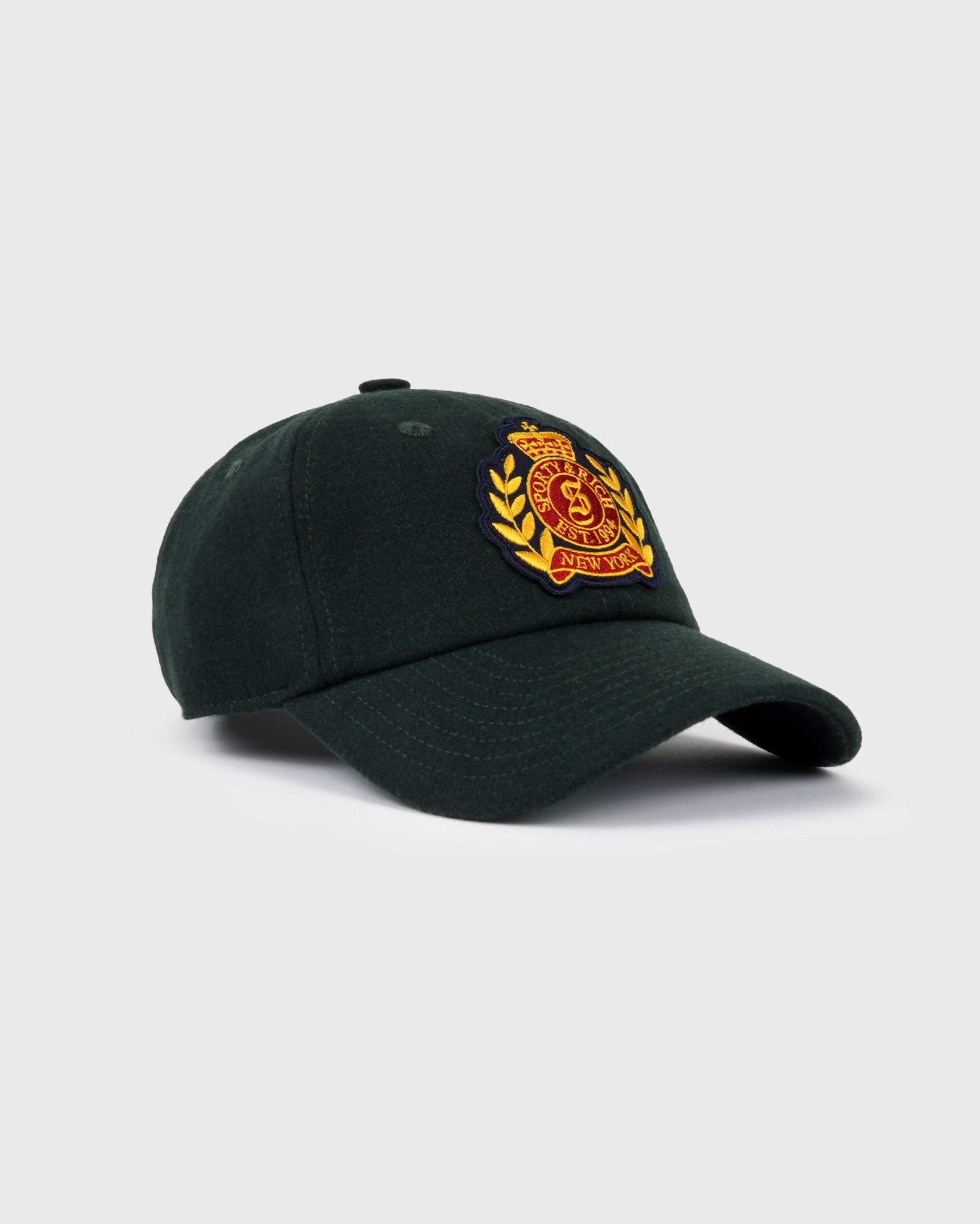 NY Crest Wool Hat - Forest Sporty & Rich Discount