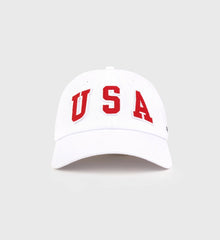 USA Hat - White/Sports Red/ Navy Sporty & Rich For Sale