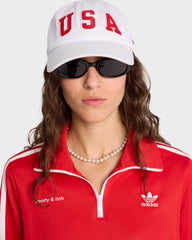 USA Hat - White/Sports Red/ Navy Sporty & Rich For Sale