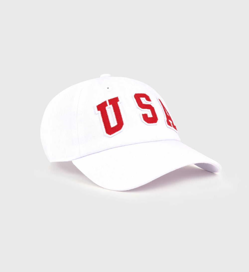 USA Hat - White/Sports Red/ Navy Sporty & Rich For Sale