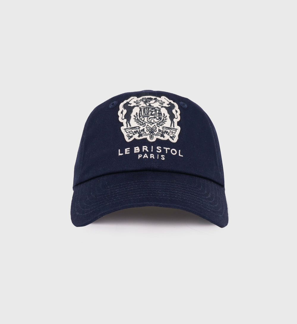 Bristol Crest Hat - Navy/Cream Sporty & Rich Sale