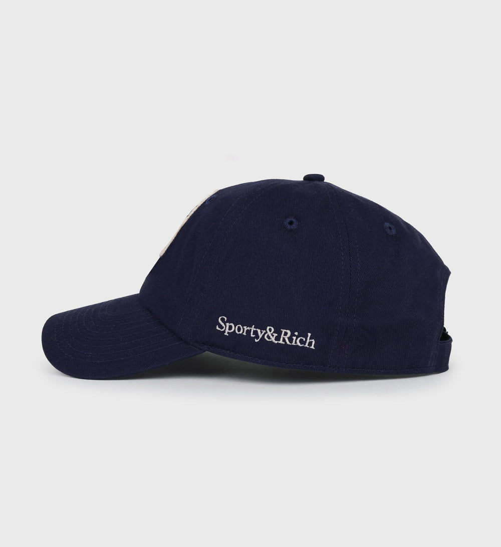 Bristol Crest Hat - Navy/Cream Sporty & Rich Sale