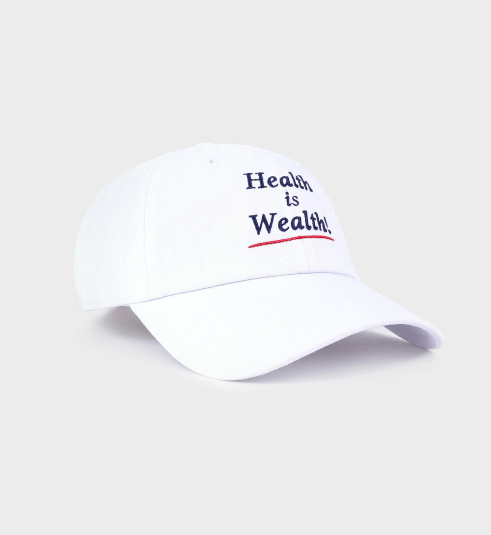 Health is Wealth Hat - White/Navy/Fire Red Sporty & Rich Sale