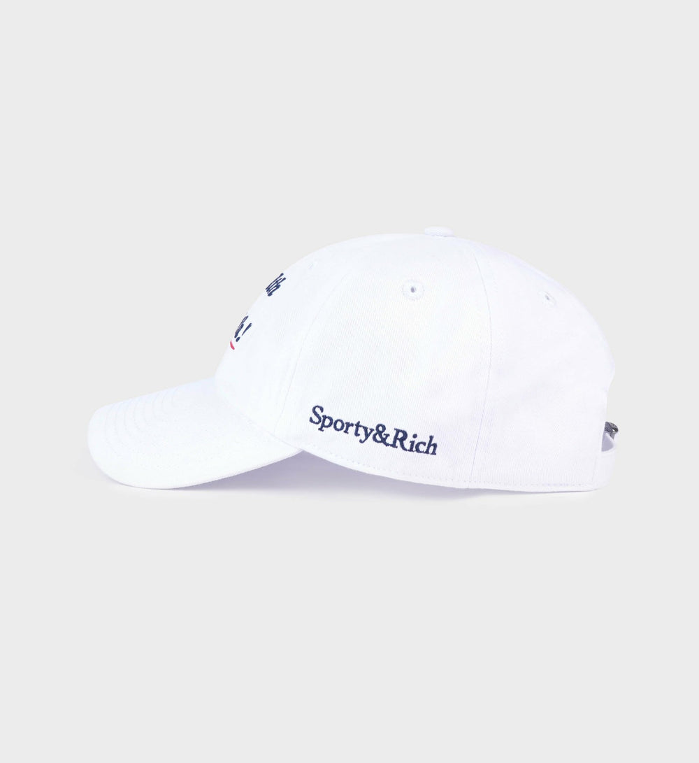 Health is Wealth Hat - White/Navy/Fire Red Sporty & Rich Sale