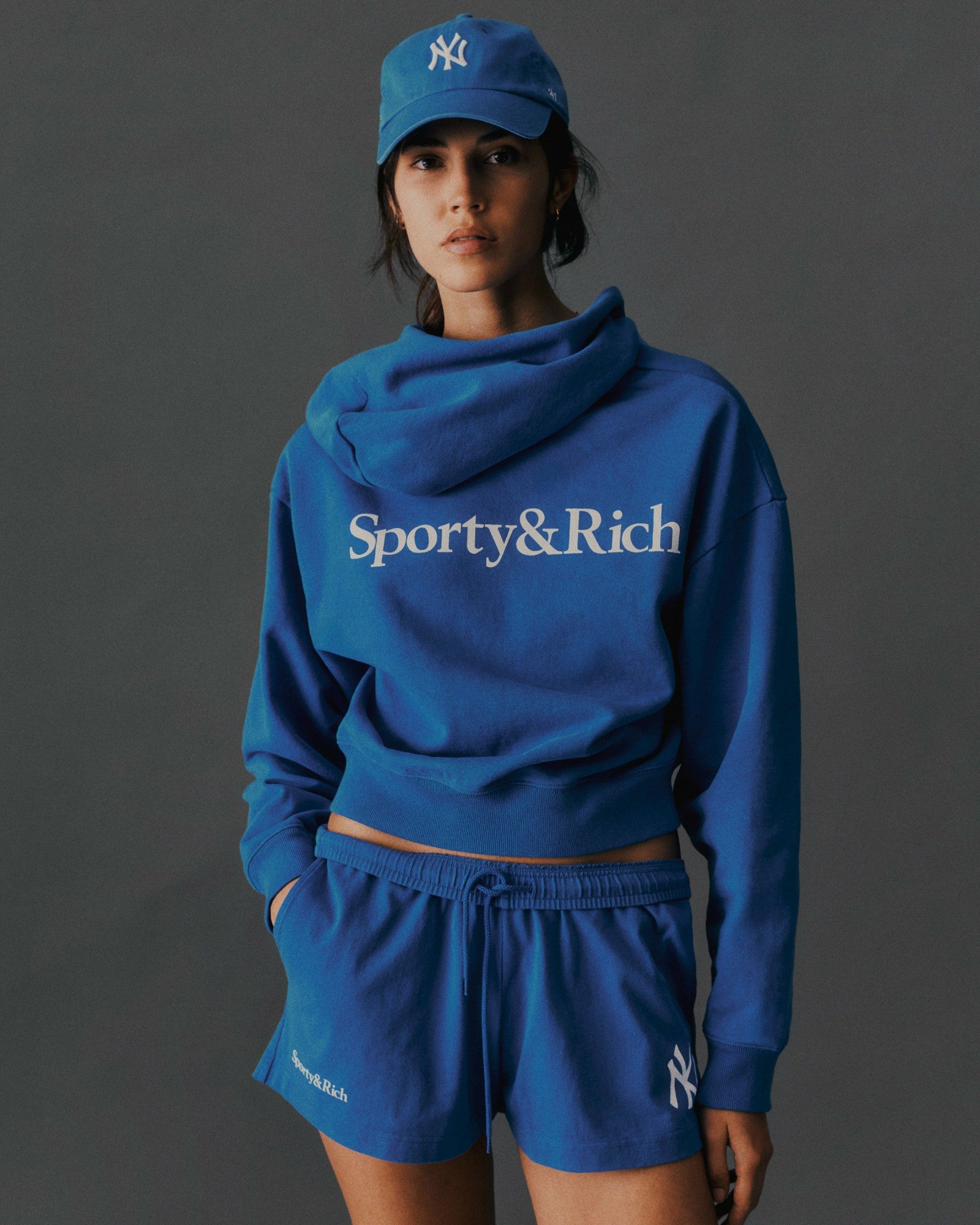 Yankees Serif Hat - Team Blue Sporty & Rich US