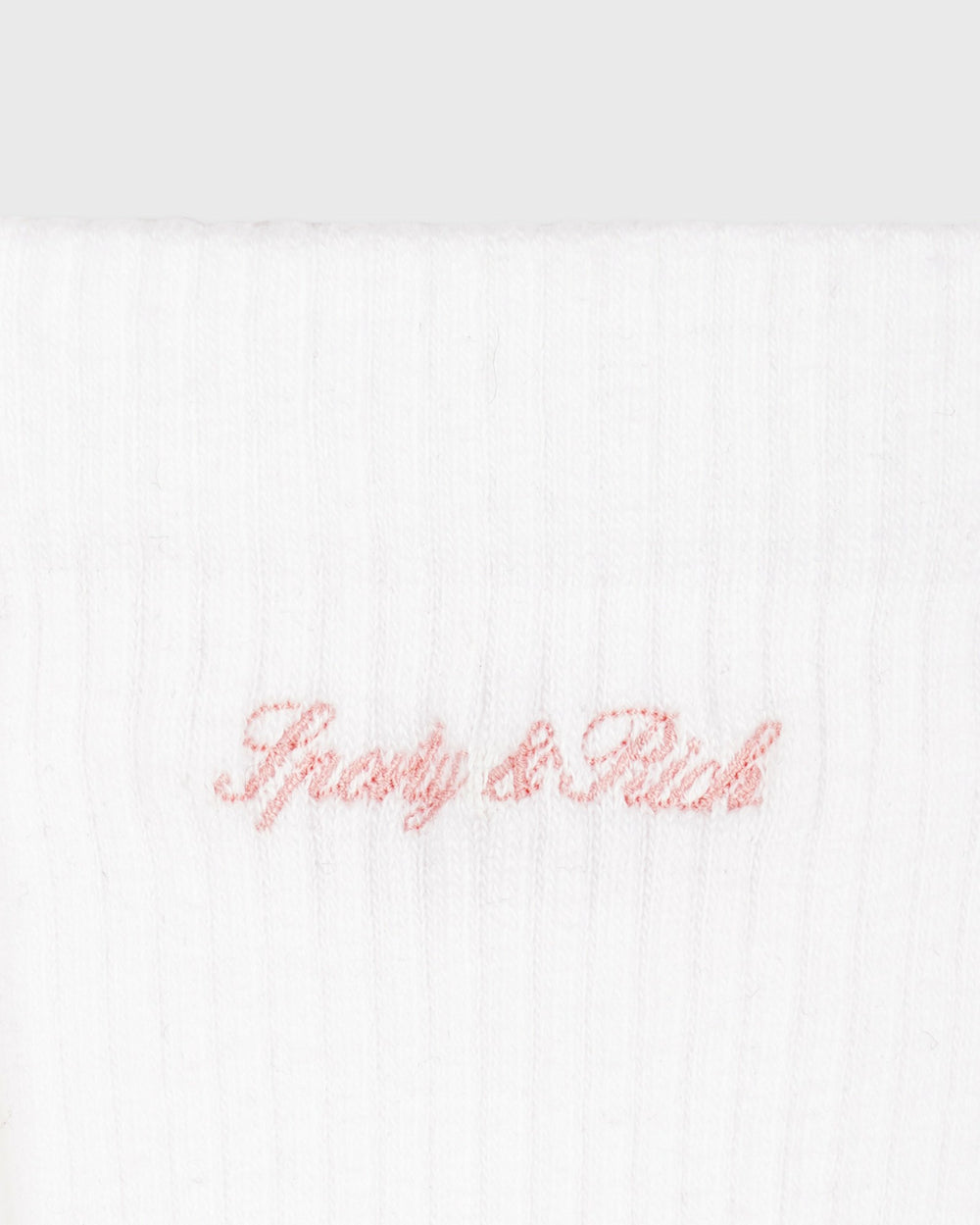 Juicy Script Sock - White/Rose Sporty & Rich Sale