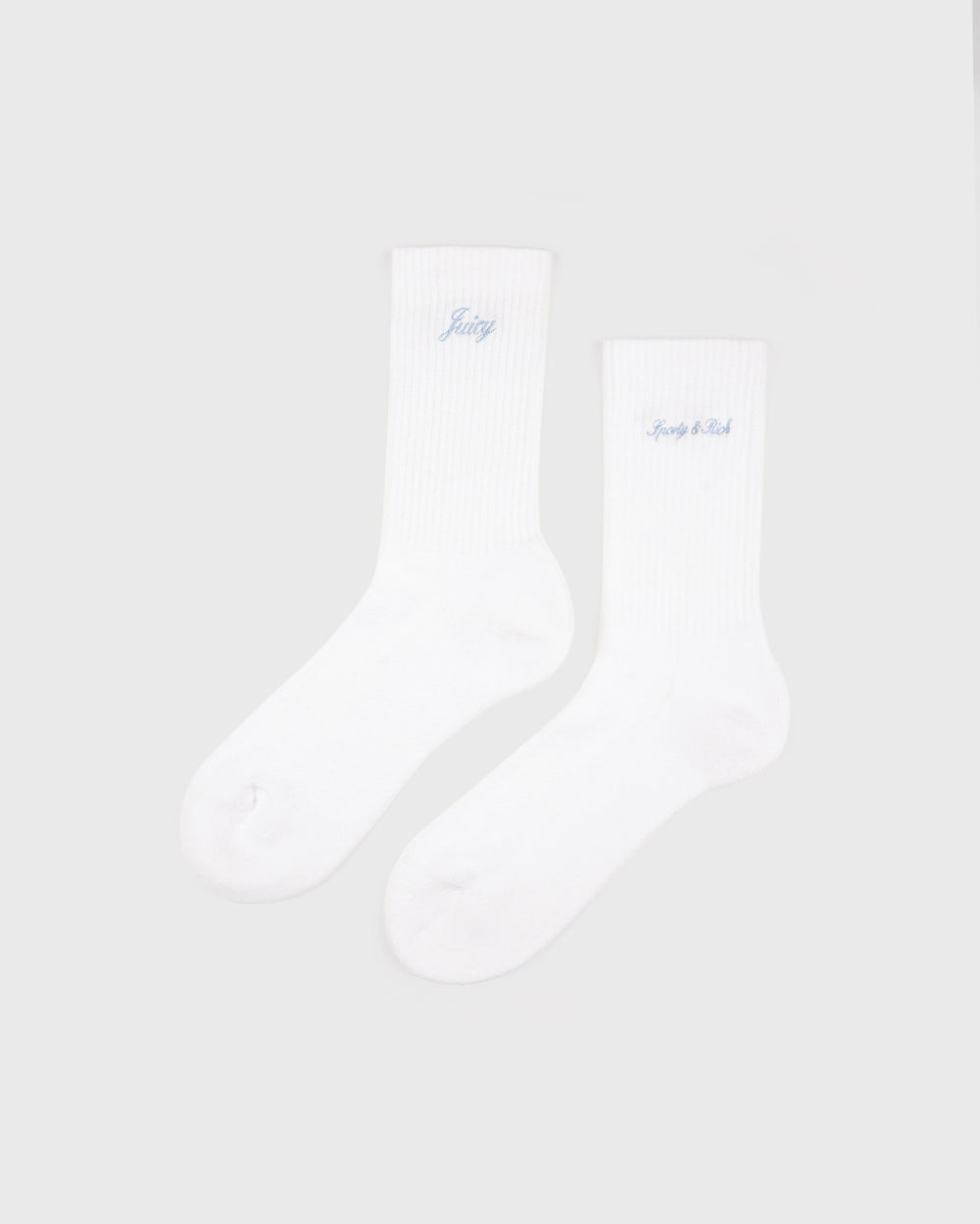 Juicy Script Sock - White/Sky Blue Sporty & Rich Online