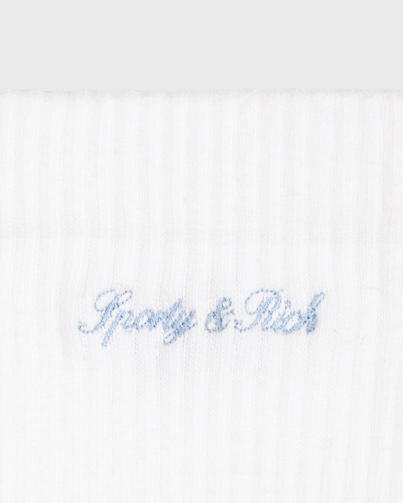 Juicy Script Sock - White/Sky Blue Sporty & Rich Online