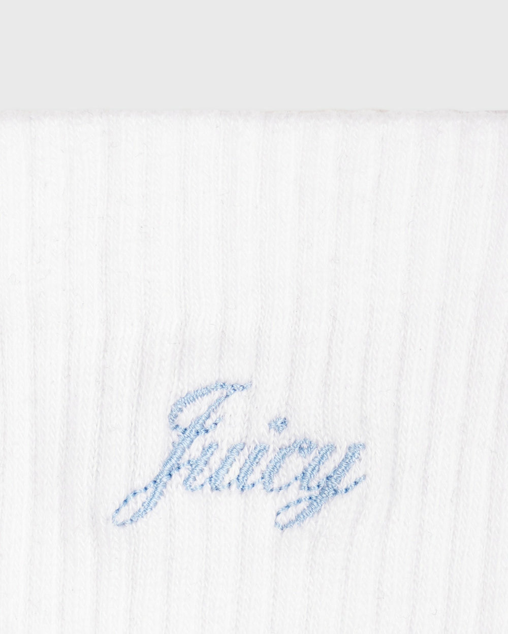 Juicy Script Sock - White/Sky Blue Sporty & Rich Online