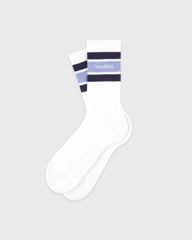 Serif Logo Socks - White/Navy/Colony Sporty & Rich Sale