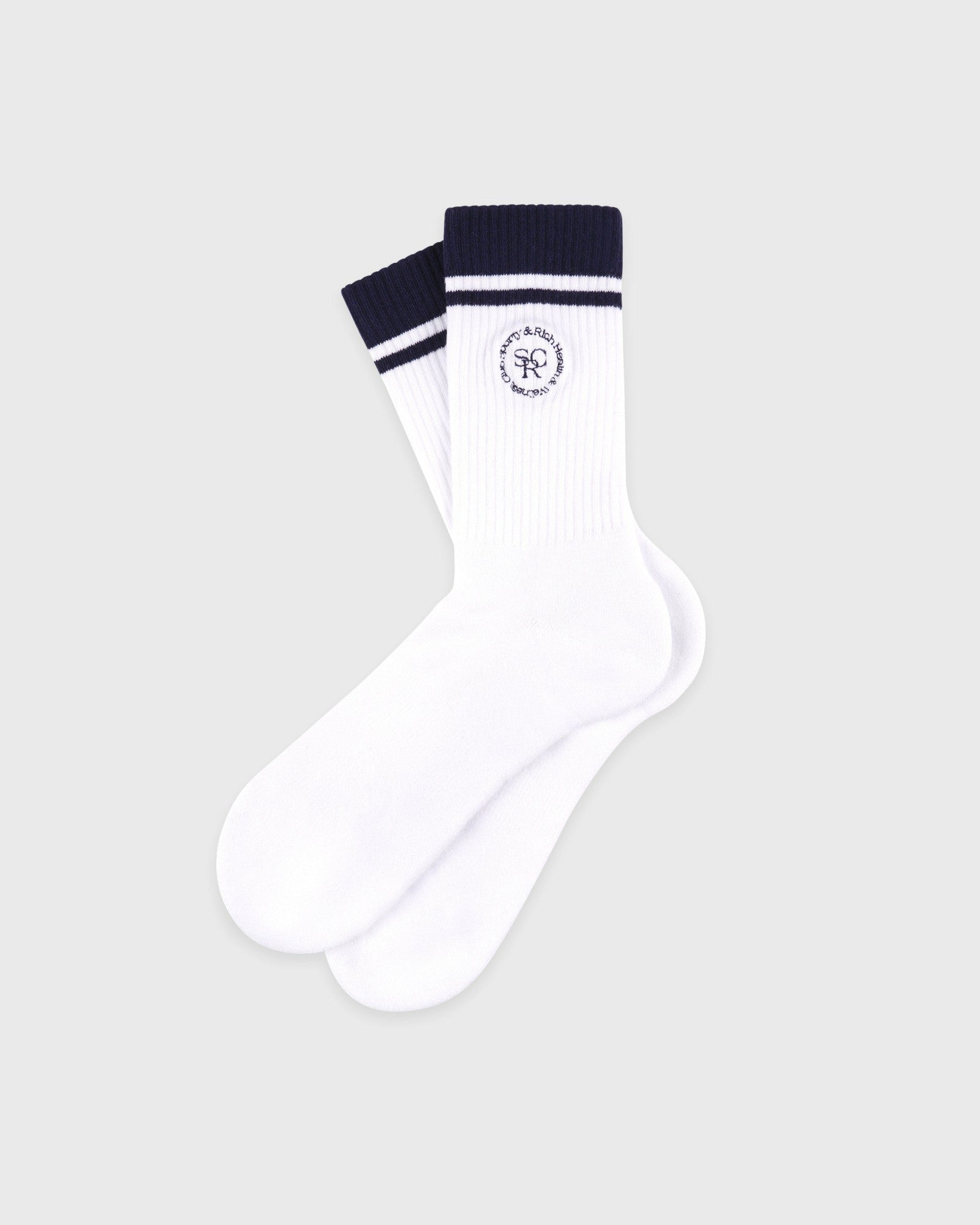 SRHWC Socks - White/Navy Sporty & Rich Online