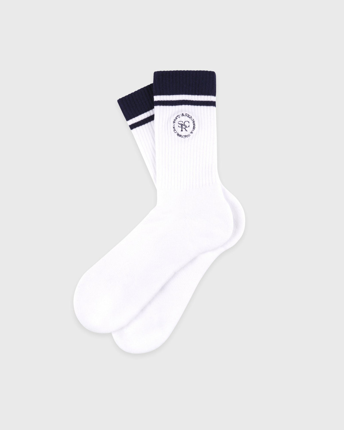 SRHWC Socks - White/Navy Sporty & Rich Outlet
