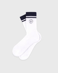 SRHWC Socks - White/Navy Sporty & Rich Outlet