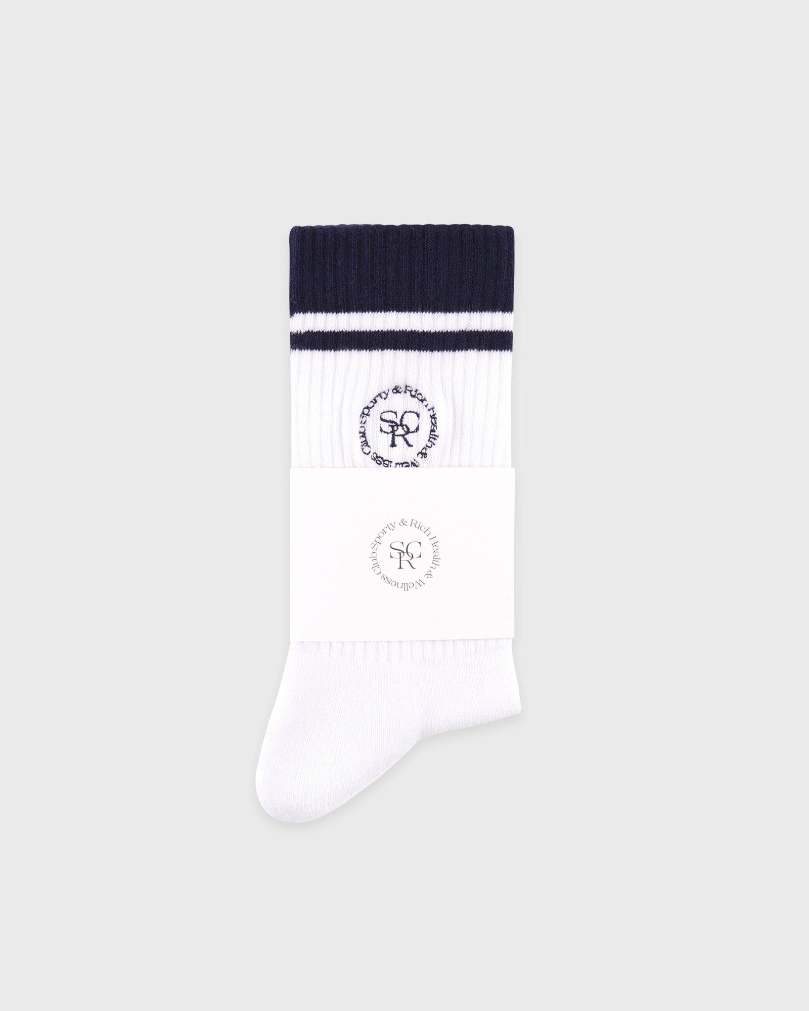 SRHWC Socks - White/Navy Sporty & Rich Outlet