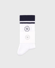SRHWC Socks - White/Navy Sporty & Rich Outlet