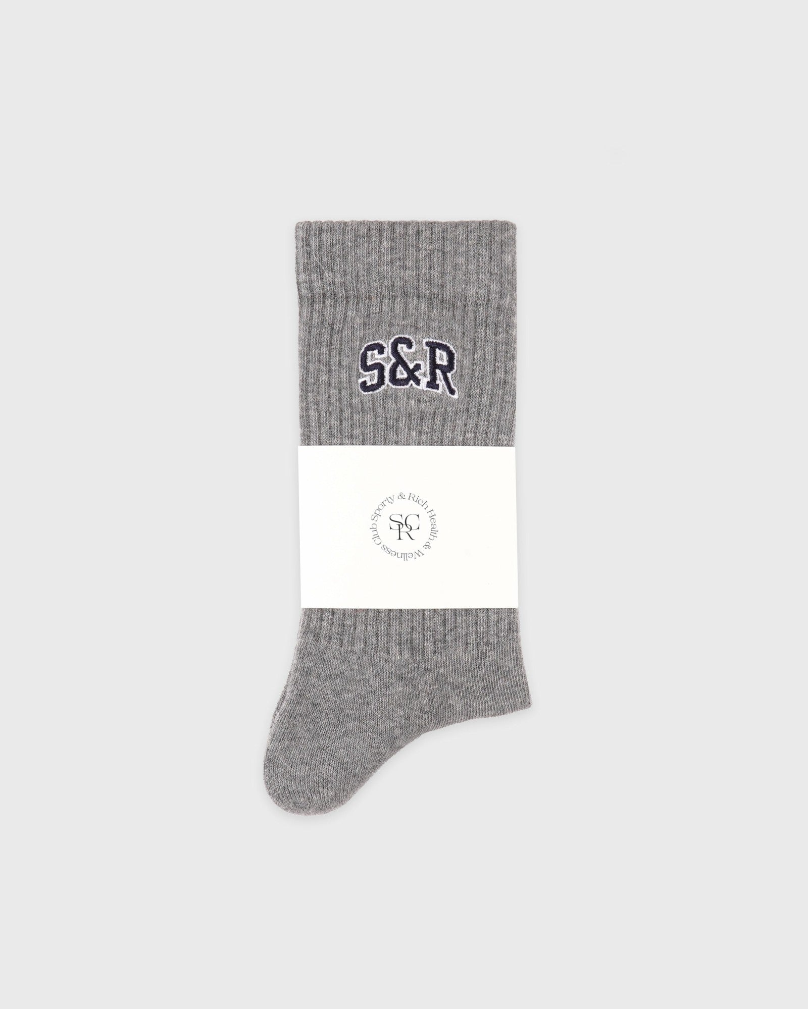S&R Ivy Socks - Heather Gray/Navy Sporty & Rich Discount