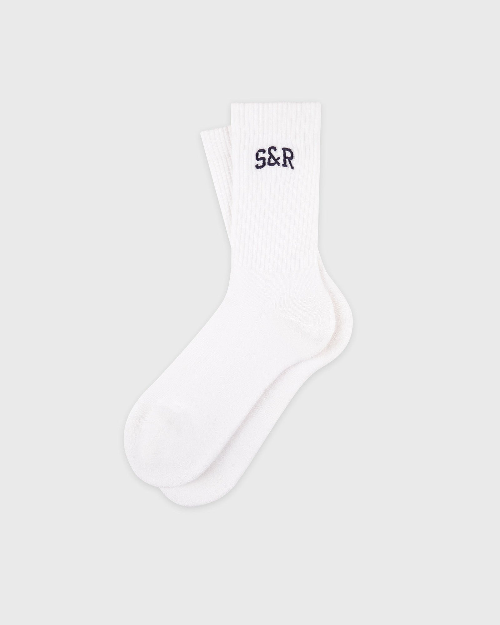 S&R Ivy Socks - White/Navy Sporty & Rich For Sale
