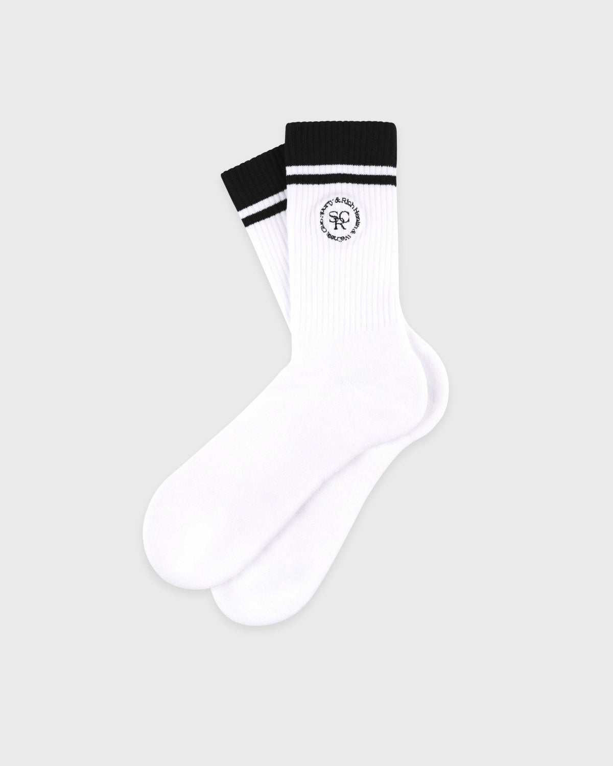 SRHWC Socks - White/Black Sporty & Rich Sale
