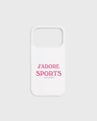 J'adore Sports iPhone Case - White/Fuschia Sporty & Rich Sale