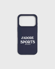 J'adore Sports iPhone Case - Navy/White Sporty & Rich Online