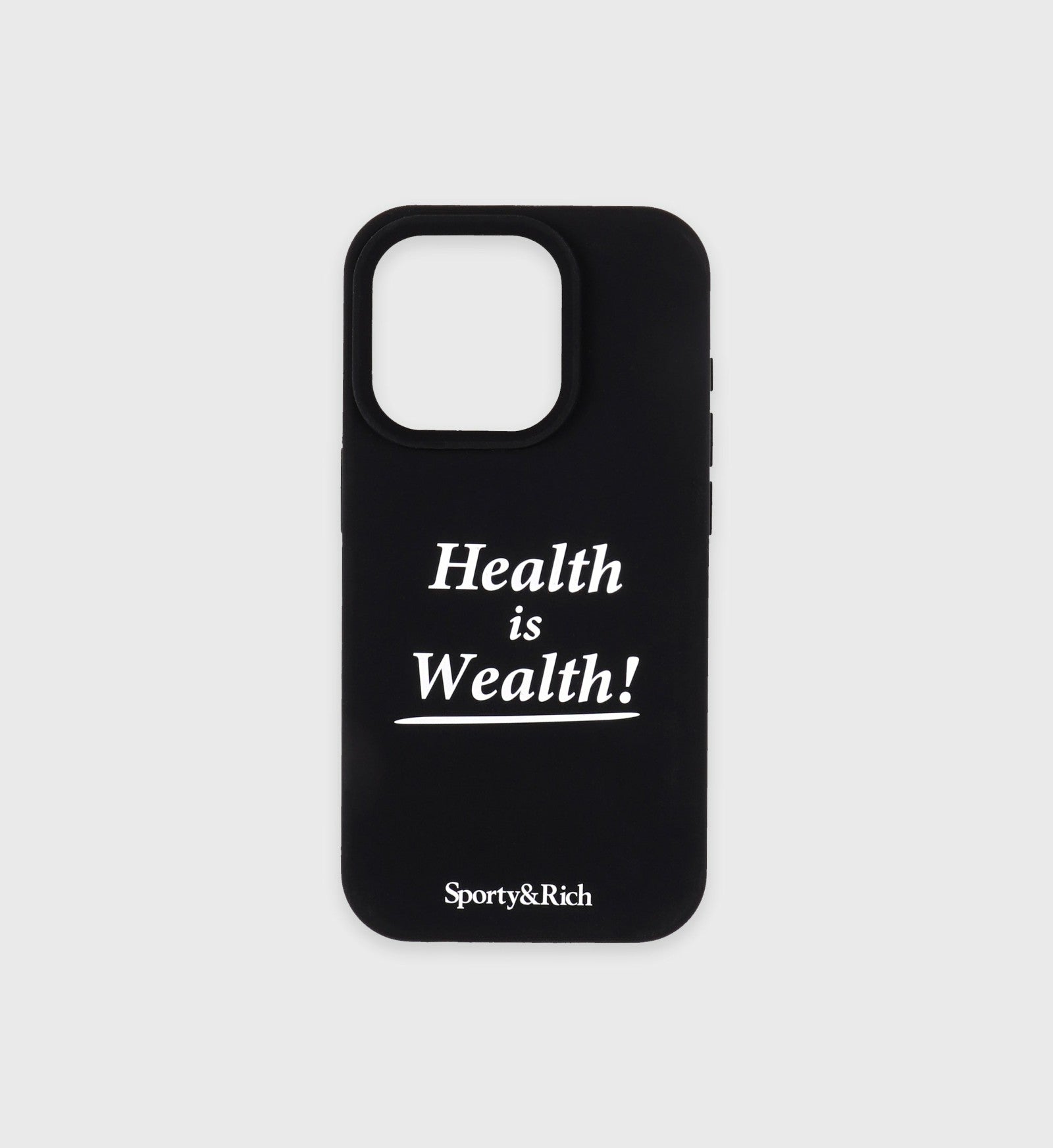 Health is Wealth iPhone Case - Black Sporty & Rich Sale