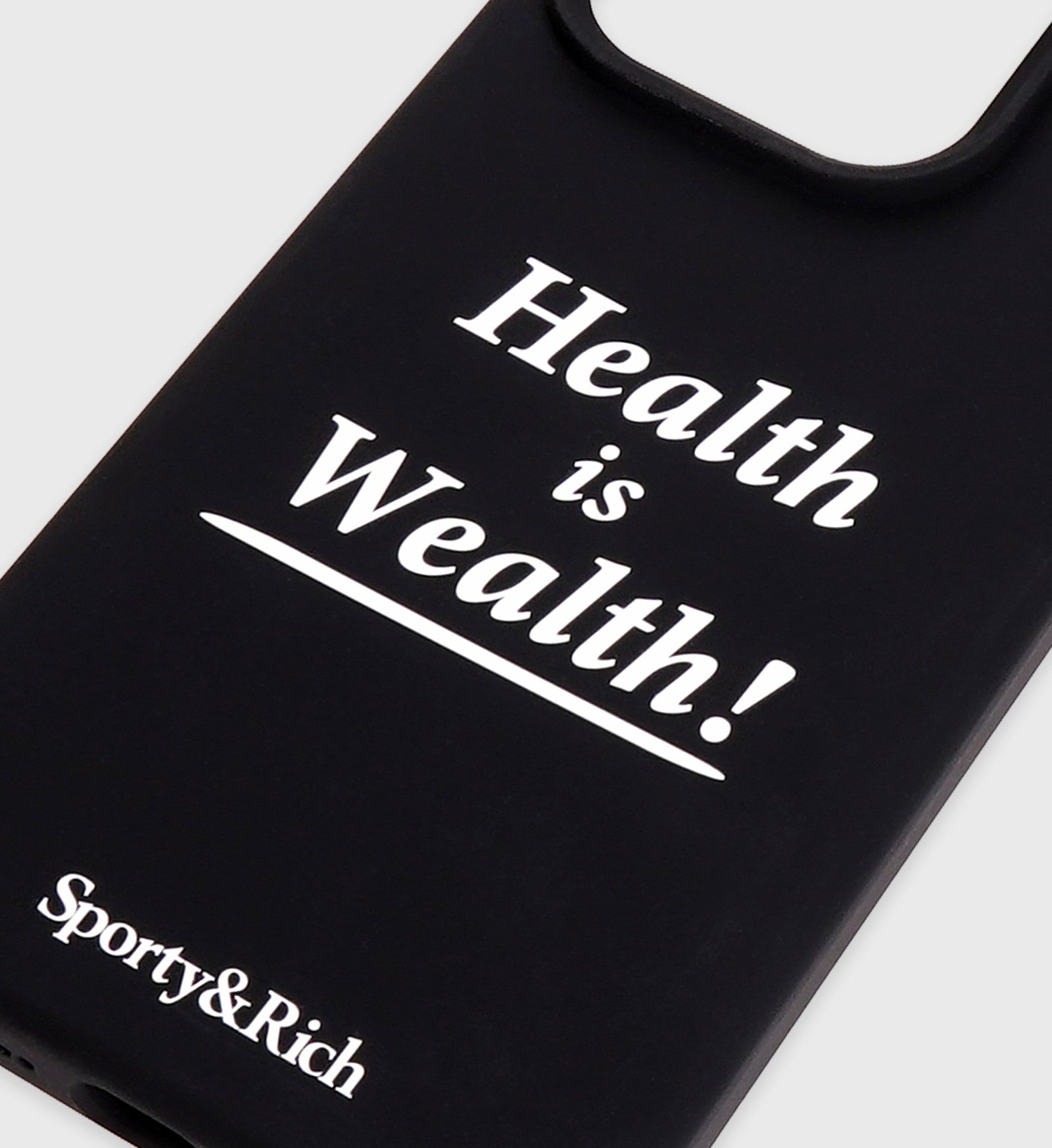 Health is Wealth iPhone Case - Black Sporty & Rich Sale