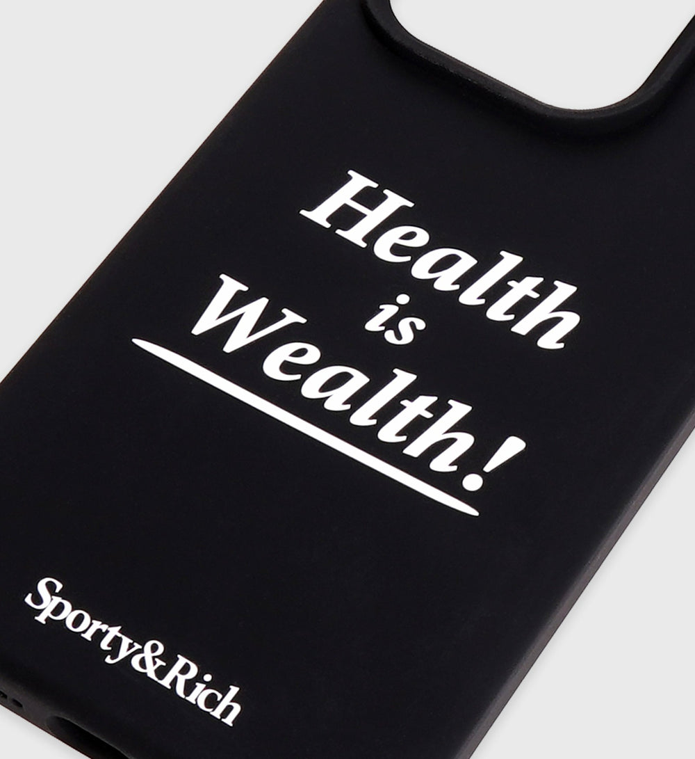 Health is Wealth iPhone Case - Black Sporty & Rich Sale